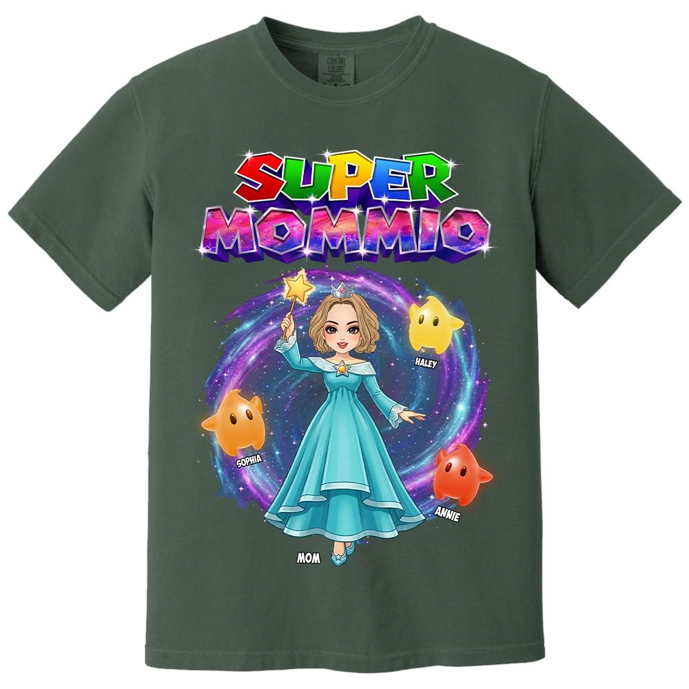 Super Mommio Galaxy Customized Shirt, Gift For Mommy Mama,Mother's Day Shirt Na02 Hv01