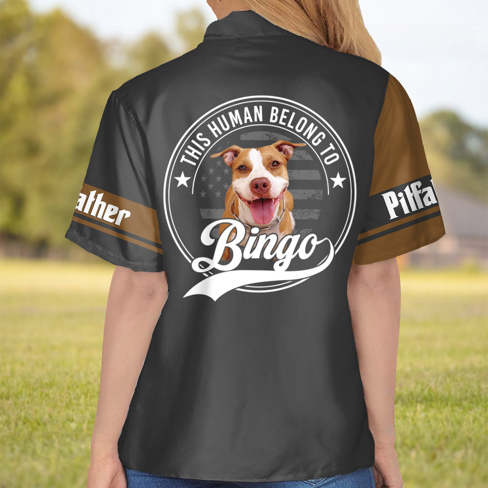 This Human Belong To - Custom Photo Dog Hawaiian Shirt - Gift for Dog Lover A2110 Vr2