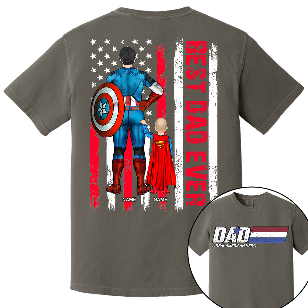 Best Dad Ever, Personalized Shirt Gift For Dad, Father's Day Gift T1807