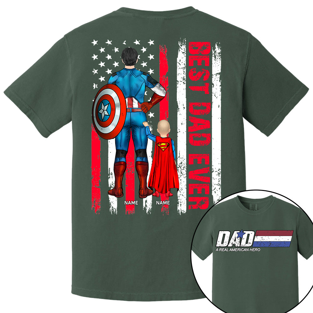 Best Dad Ever, Personalized Shirt Gift For Dad, Father's Day Gift T1807