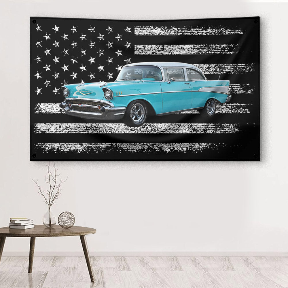 Personalized Truck & Tractor Pulling American Flag, Truck & Tractor Pulling Custom Photo Wall Flag Do99