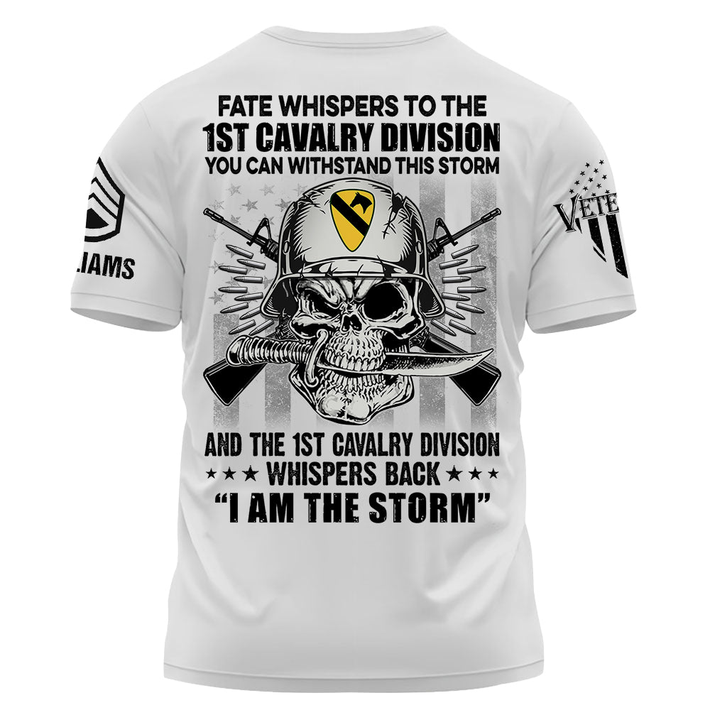 Personalized Shirt Fate Whispers To The Veteran You Can Withstand This Storm Custom Shirt For Veterans K1702