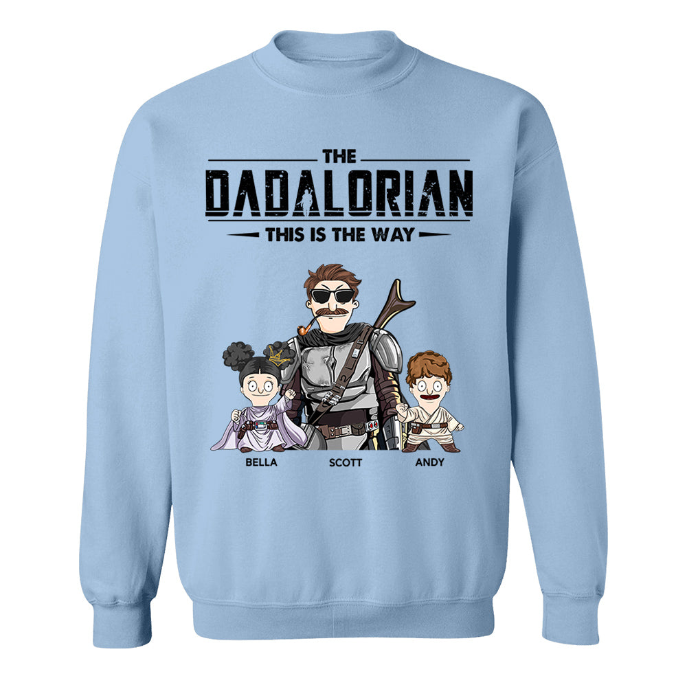 The Dadalorian This Is The Way Personalized Shirt Gift For Dad - Custom Nickname With Kids New Nh00