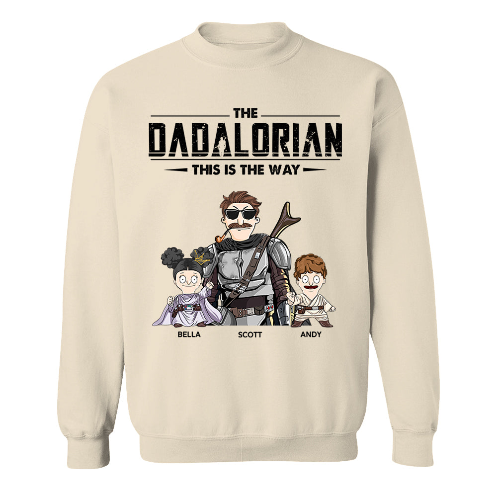 The Dadalorian This Is The Way Personalized Shirt Gift For Dad - Custom Nickname With Kids New Nh00