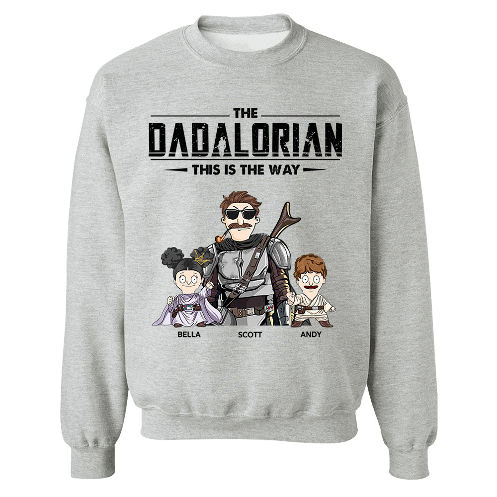 The Dadalorian This Is The Way Personalized Shirt Gift For Dad - Custom Nickname With Kids New Nh00
