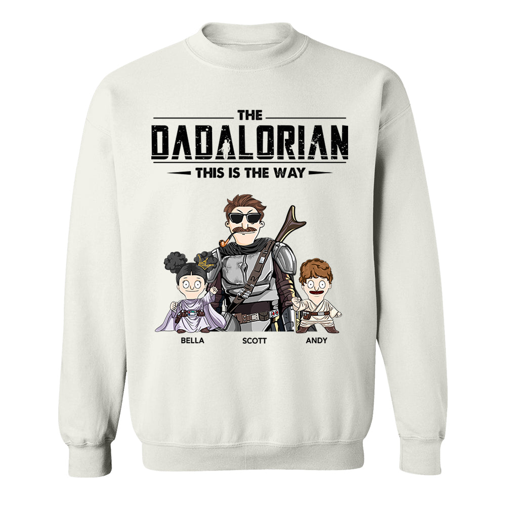 The Dadalorian This Is The Way Personalized Shirt Gift For Dad - Custom Nickname With Kids New Nh00