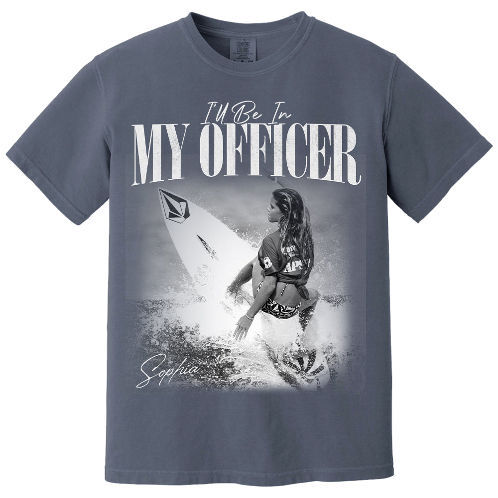 I’ll Be In My Officer Surfing - Washed Tee Retro Bootleg Shirt For Surfing Players T1807