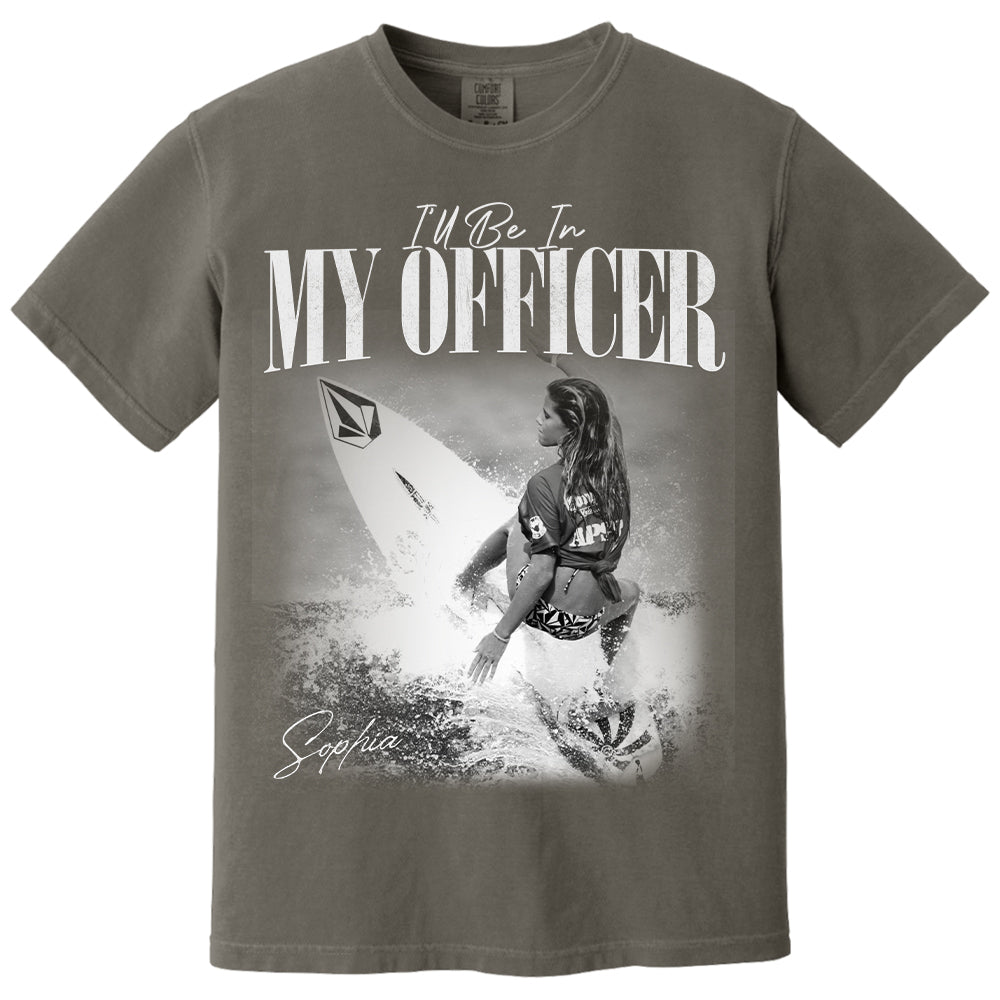 I’ll Be In My Officer Surfing - Washed Tee Retro Bootleg Shirt For Surfing Players T1807
