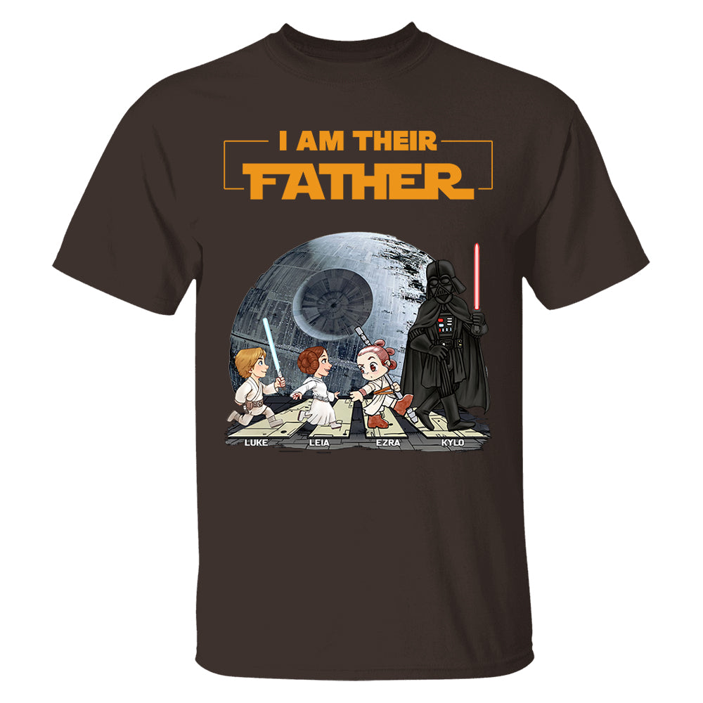 Personalized I Am Their Father Shirt, Custom Dad Shirt with Kids Name, Father's Day Gift