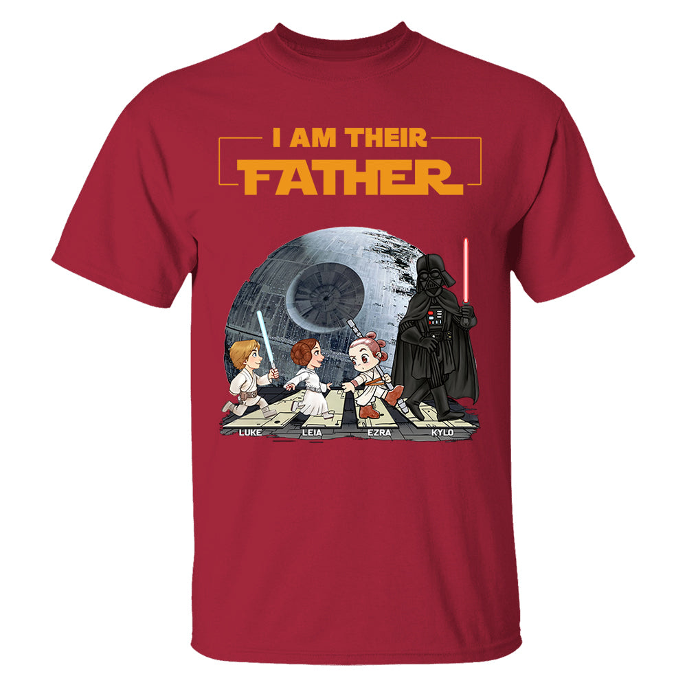 Personalized I Am Their Father Shirt, Custom Dad Shirt with Kids Name, Father's Day Gift