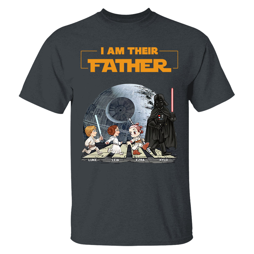 Personalized I Am Their Father Shirt, Custom Dad Shirt with Kids Name, Father's Day Gift