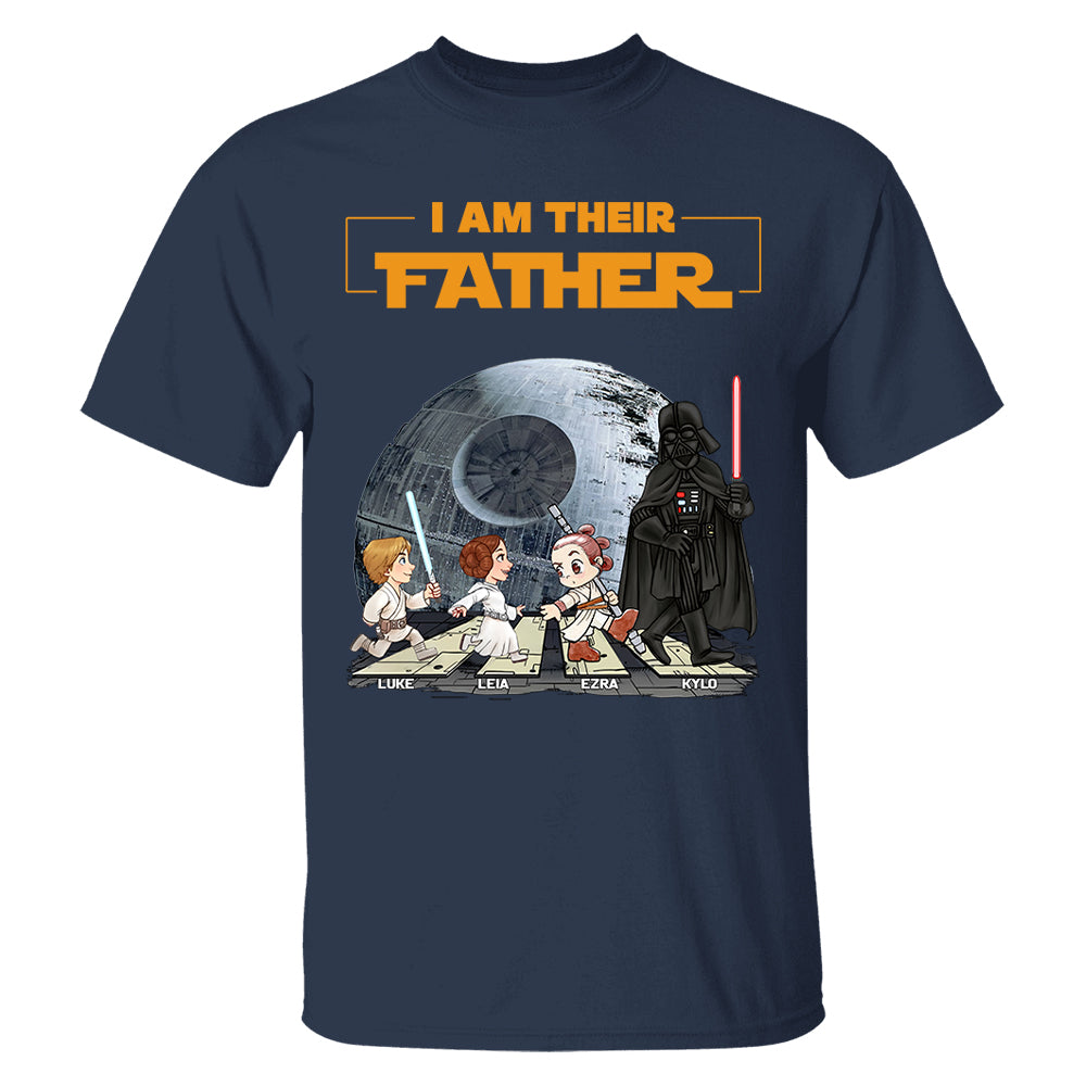Personalized I Am Their Father Shirt, Custom Dad Shirt with Kids Name, Father's Day Gift