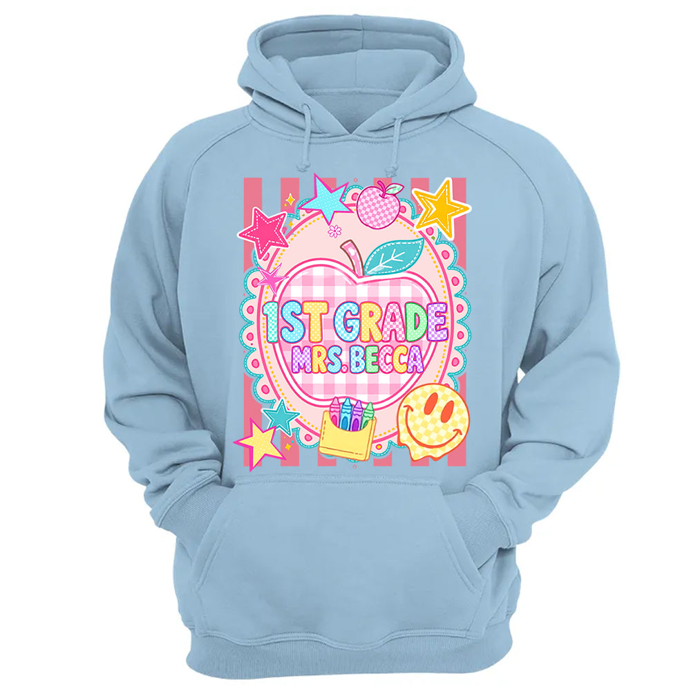 Personalized First Day Of School Shirt, Custom Name & Grade, Back To School Tee L0411 T24