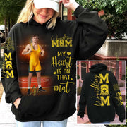 Wrestling Mom - Personalized Shirt Custom Photos And Names For Family Wrestling Members NA04