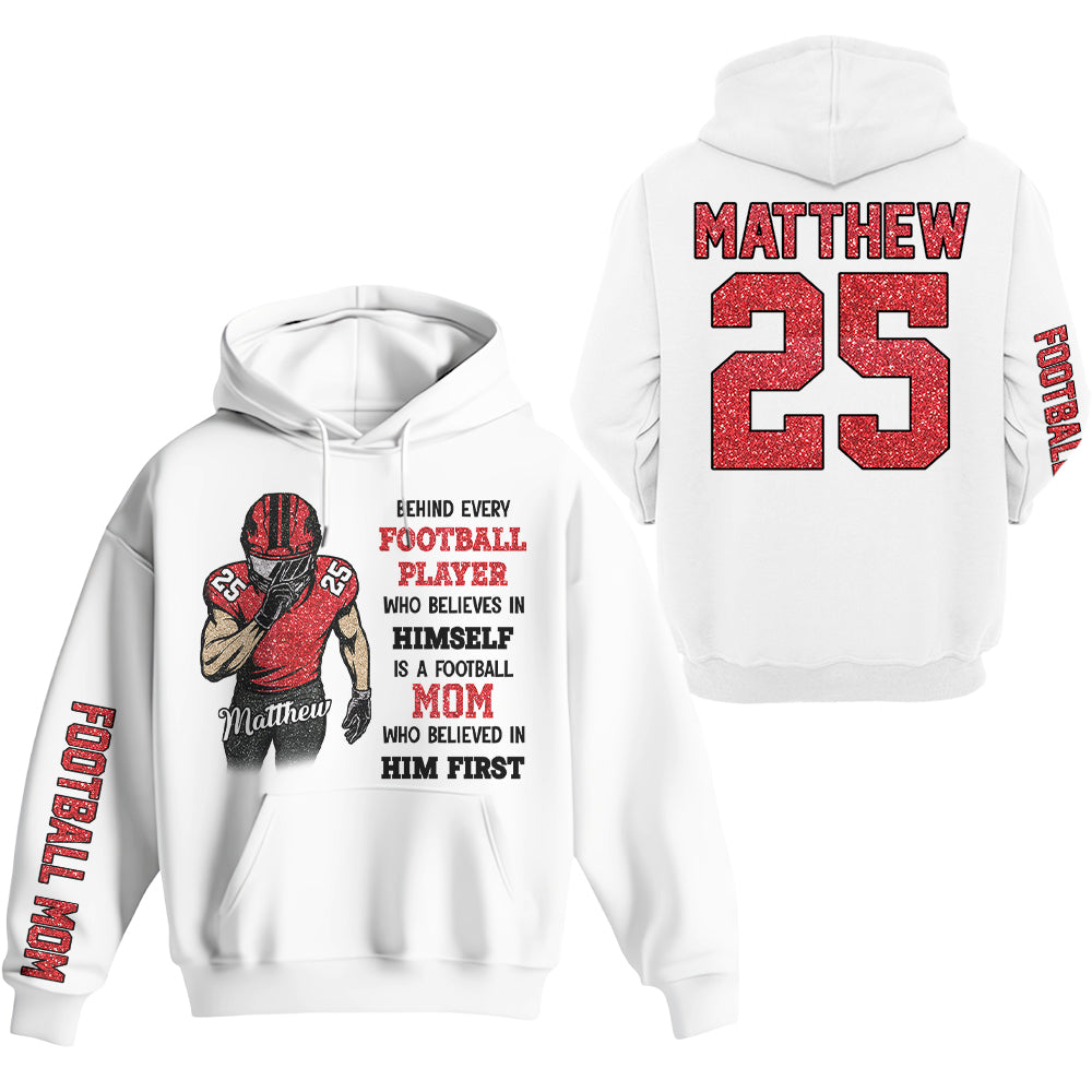 Behind Every Football Player Shirt - Personalized Shirt For Football Family NA02 Hv01