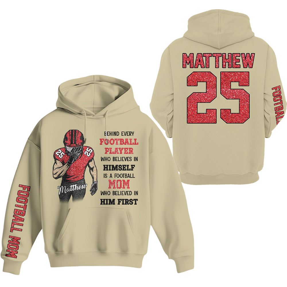 Behind Every Football Player Shirt - Personalized Shirt For Football Family NA02 Hv01