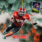 Custom Photo American Football Ornament 2024 - Sport Personalized Custom Ornament - Acrylic Custom Shaped - Christmas Gift For Football Players