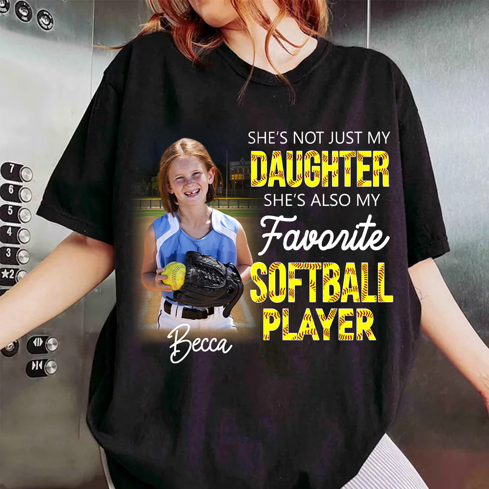 He's Not Just My Grandson He's Favorite Softball Player - Personalized Shirt Tu20