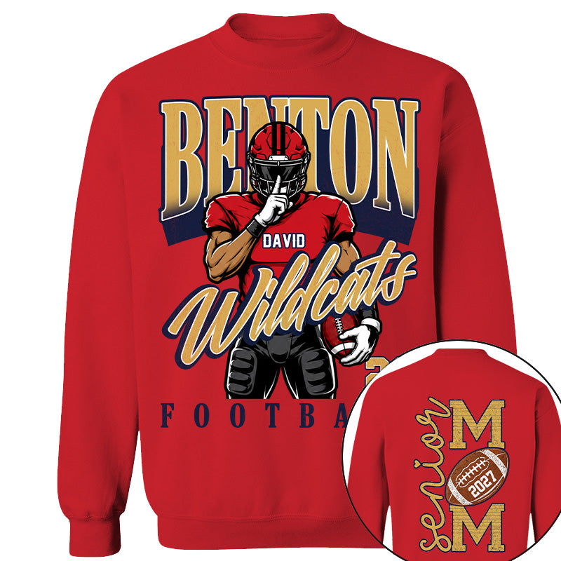 Custom Football Senior Mom 2027 Shirt, Senior Year Football Gift Idea L0411 Nh00