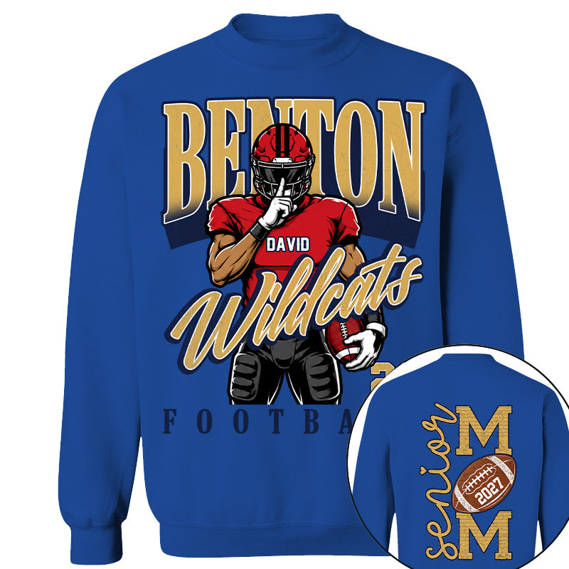 Custom Football Senior Mom 2027 Shirt, Senior Year Football Gift Idea L0411 Nh00