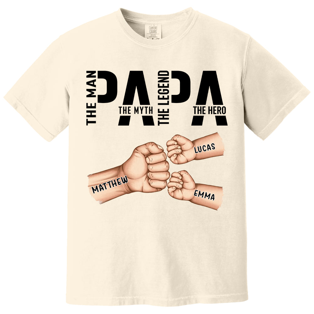 Papa The Man The Myth The Legend, Personalized Papa Shirt, Gift For Father's Day A2110 Hv01