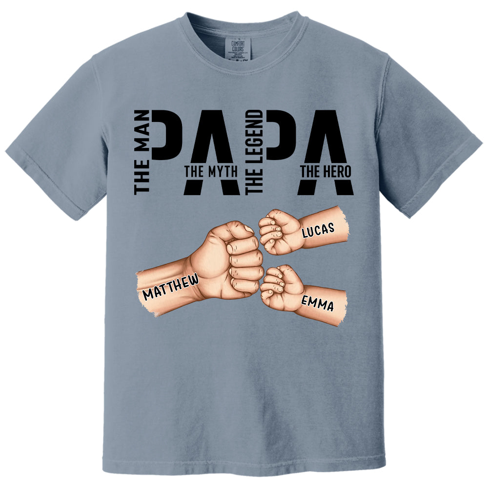 Papa The Man The Myth The Legend, Personalized Papa Shirt, Gift For Father's Day A2110 Hv01
