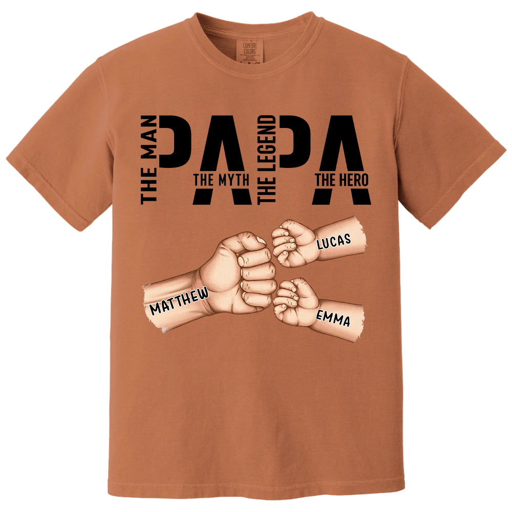 Papa The Man The Myth The Legend, Personalized Papa Shirt, Gift For Father's Day A2110 Hv01