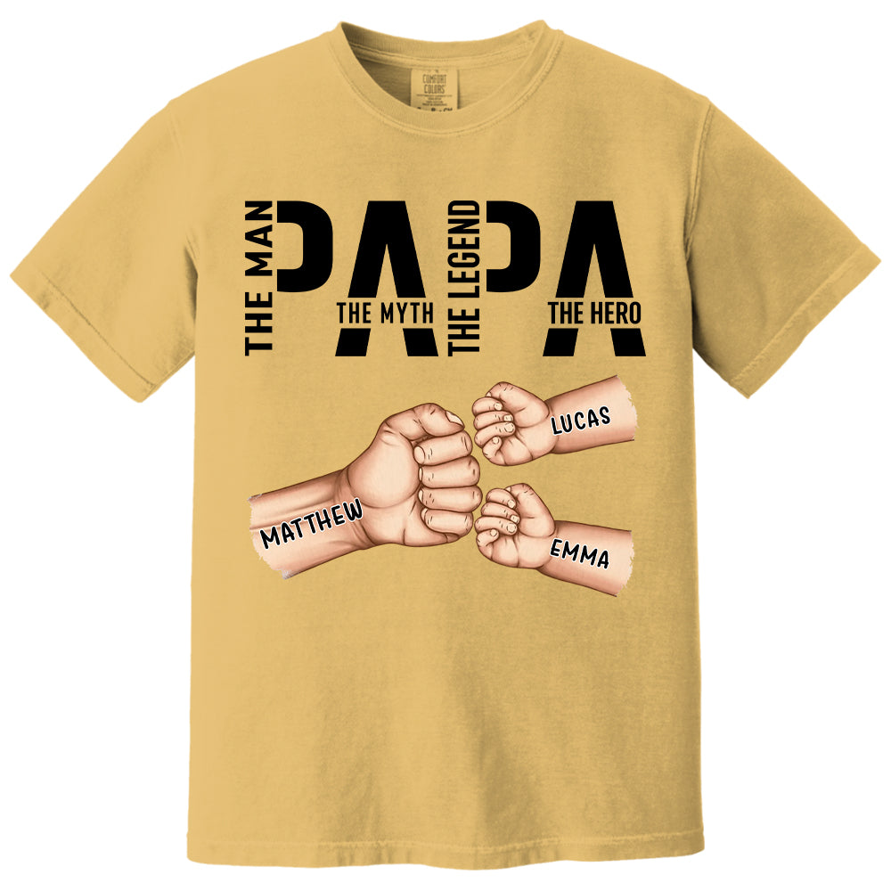 Papa The Man The Myth The Legend, Personalized Papa Shirt, Gift For Father's Day A2110 Hv01