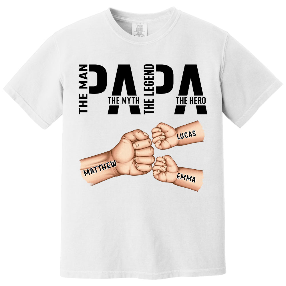 Papa The Man The Myth The Legend, Personalized Papa Shirt, Gift For Father's Day A2110 Hv01