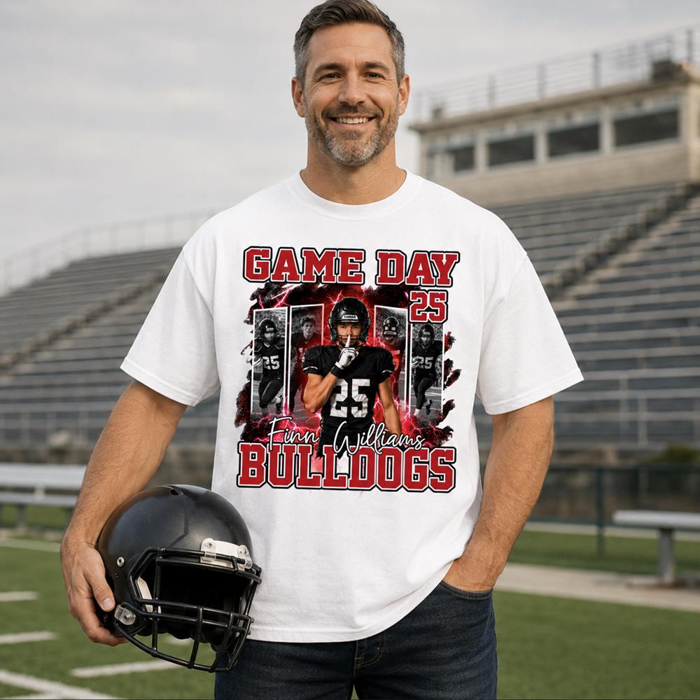 Custom Photo Football Game Day Shirt  Football Mom Shirt L0411 Nh00
