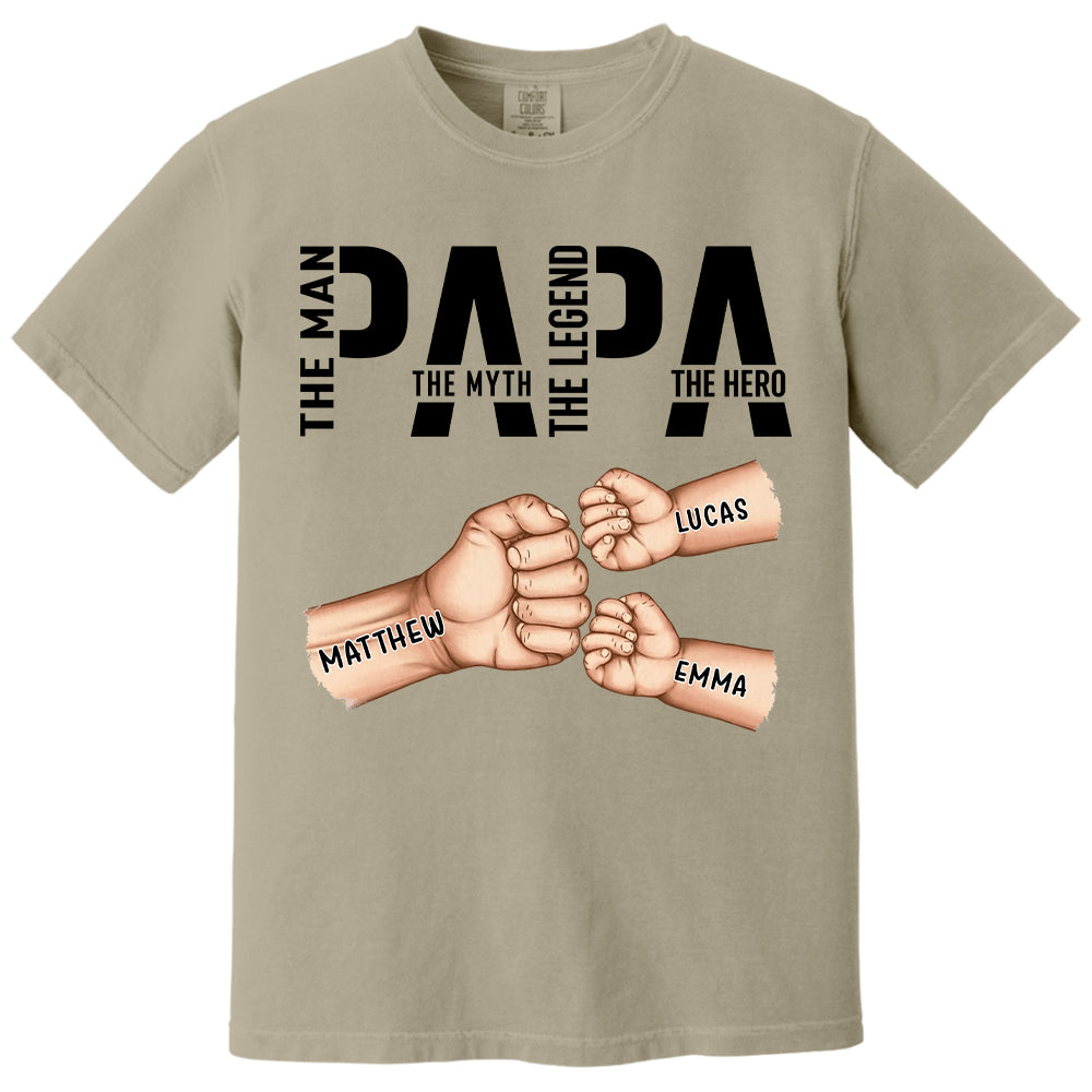 Papa The Man The Myth The Legend, Personalized Papa Shirt, Gift For Father's Day A2110 Hv01