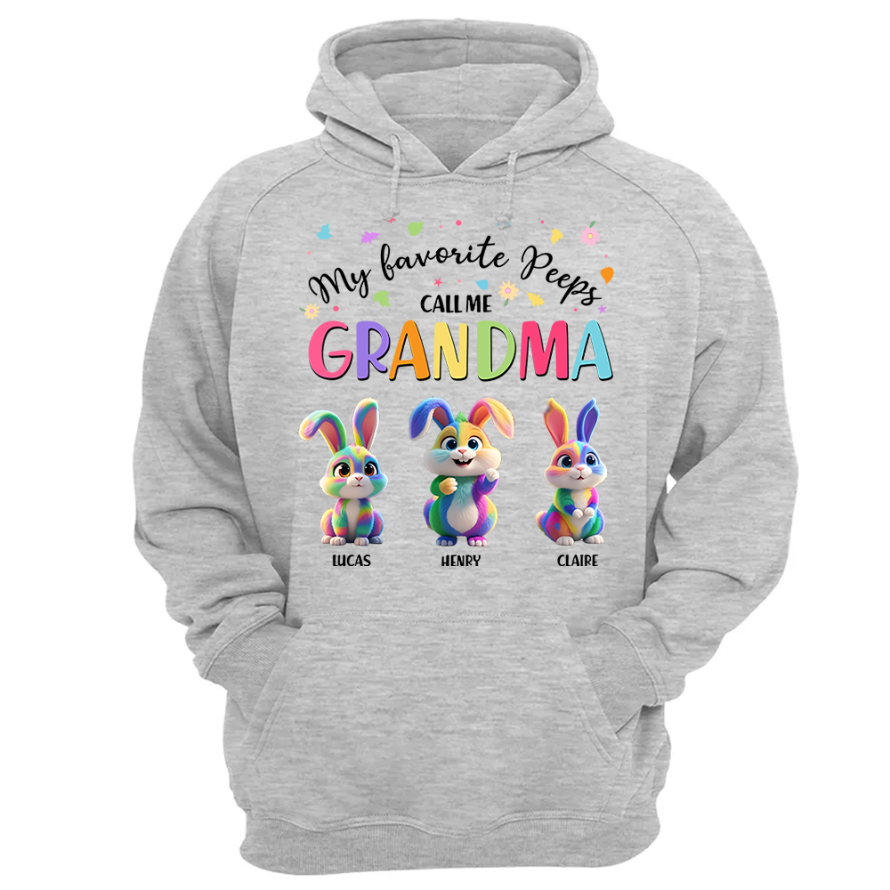 My Favorite Peeps Call Me Grandma - Personalized Grandma's Peeps Easter Day Shirt Pa00