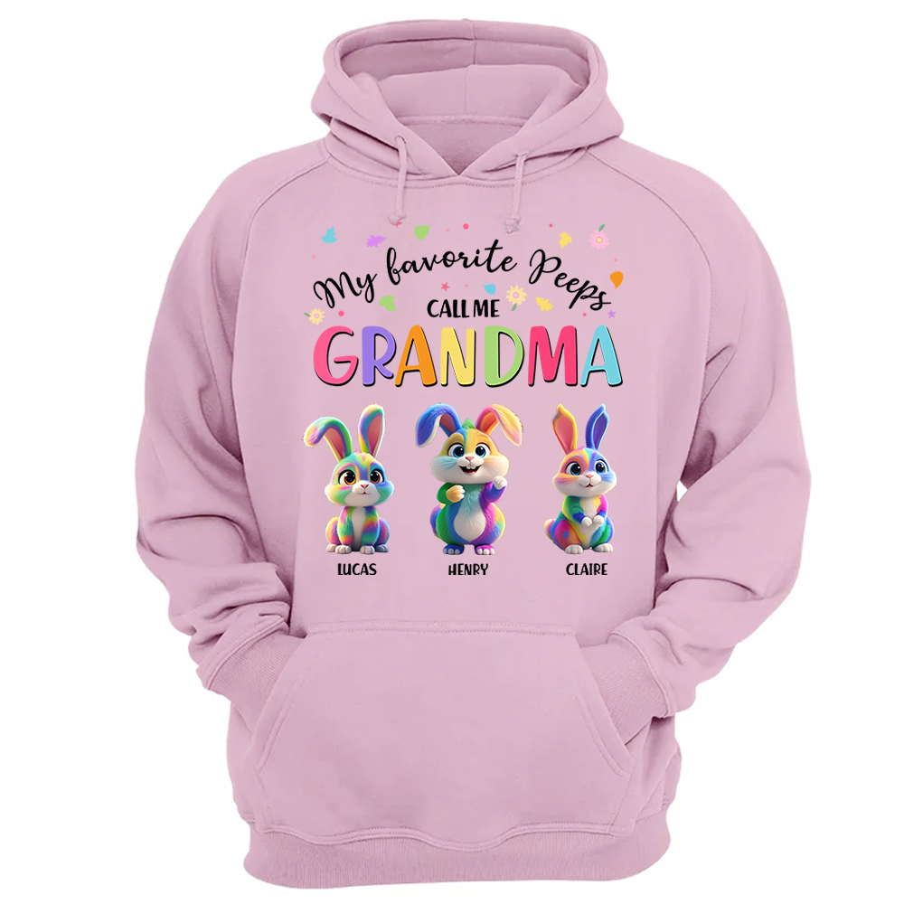 My Favorite Peeps Call Me Grandma - Personalized Grandma's Peeps Easter Day Shirt Pa00