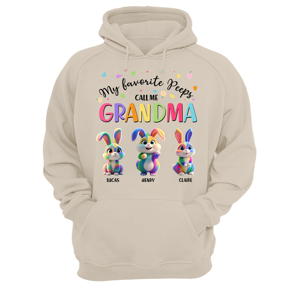 My Favorite Peeps Call Me Grandma - Personalized Grandma's Peeps Easter Day Shirt Pa00