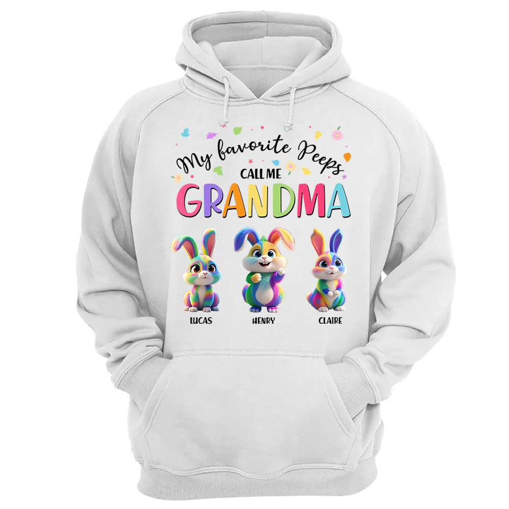 My Favorite Peeps Call Me Grandma - Personalized Grandma's Peeps Easter Day Shirt Pa00