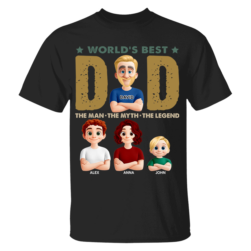 World's Best Dad, Personalized Shirt, Gift For Dad T1807 Nh00