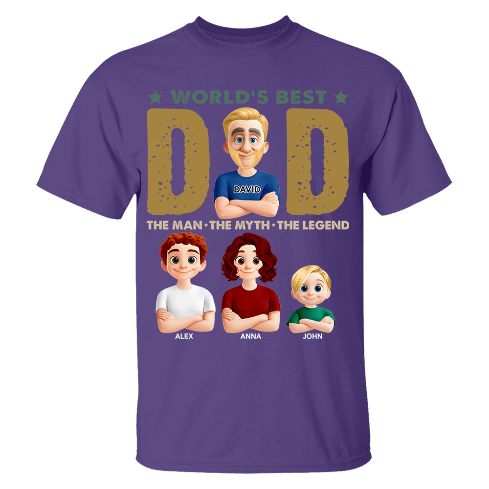 World's Best Dad, Personalized Shirt, Gift For Dad T1807 Nh00