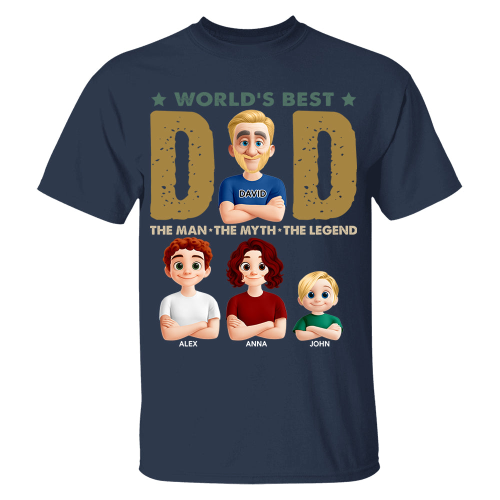 World's Best Dad, Personalized Shirt, Gift For Dad T1807 Nh00