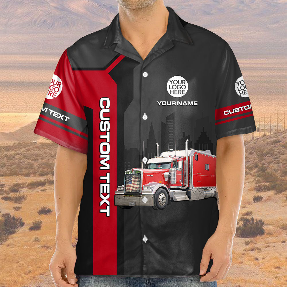 Trucker If I Have To Be Drug Free to Keep My Job - Custom Photo Truck For Trucker Hawaiian Shirt A2110 Pt99
