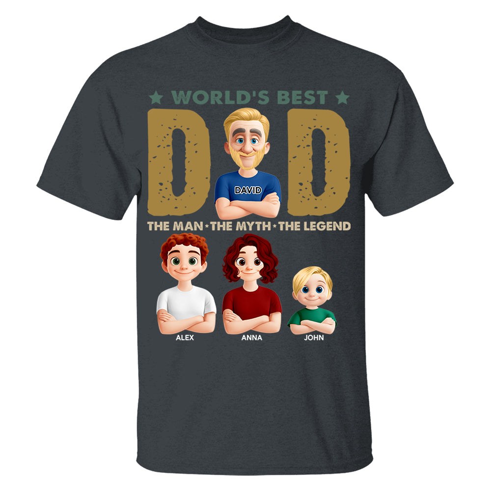 World's Best Dad, Personalized Shirt, Gift For Dad T1807 Nh00
