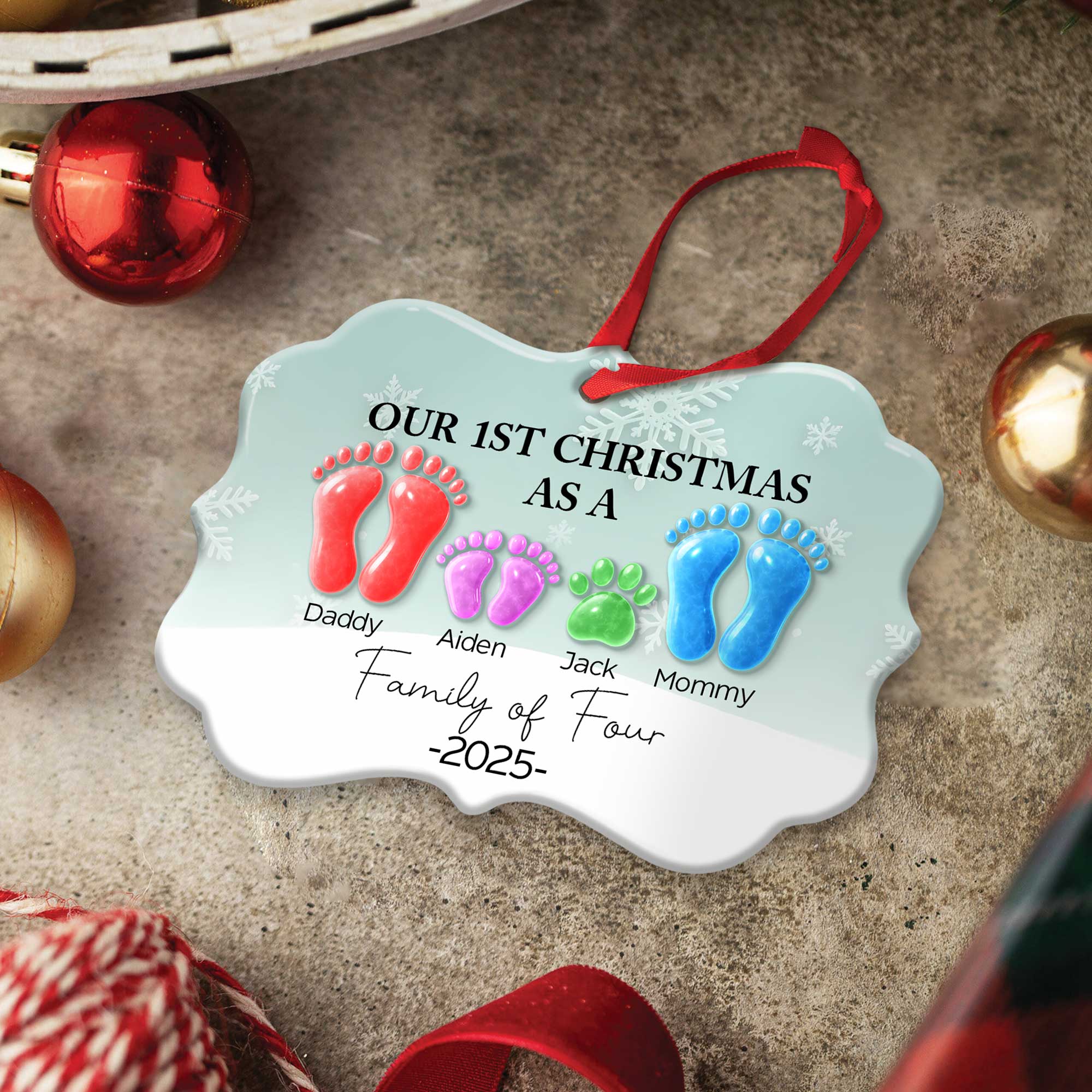 Our 1st Christmas As A Family - Christmas Ornament NA04 VH01