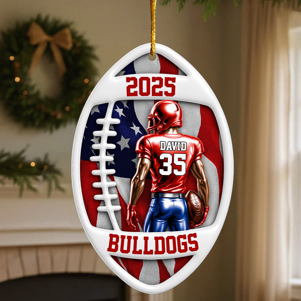 American Football Player Ornament - Personalized Gifts For Players Vrs2 A2110 Hv01