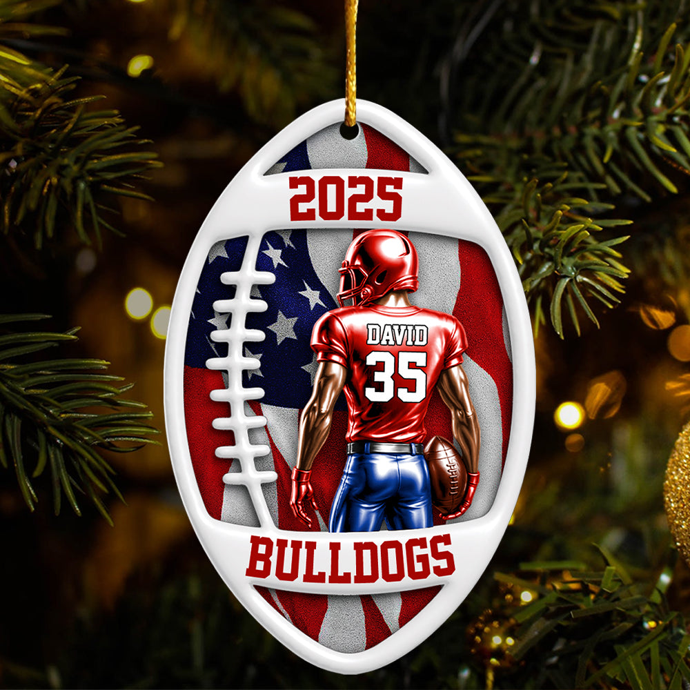 American Football Player Ornament - Personalized Gifts For Players Vrs2 A2110 Hv01