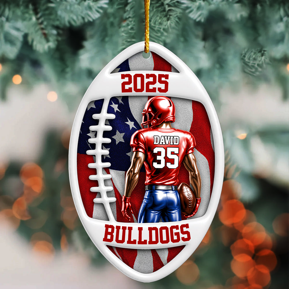 American Football Player Ornament - Personalized Gifts For Players Vrs2 A2110 Hv01