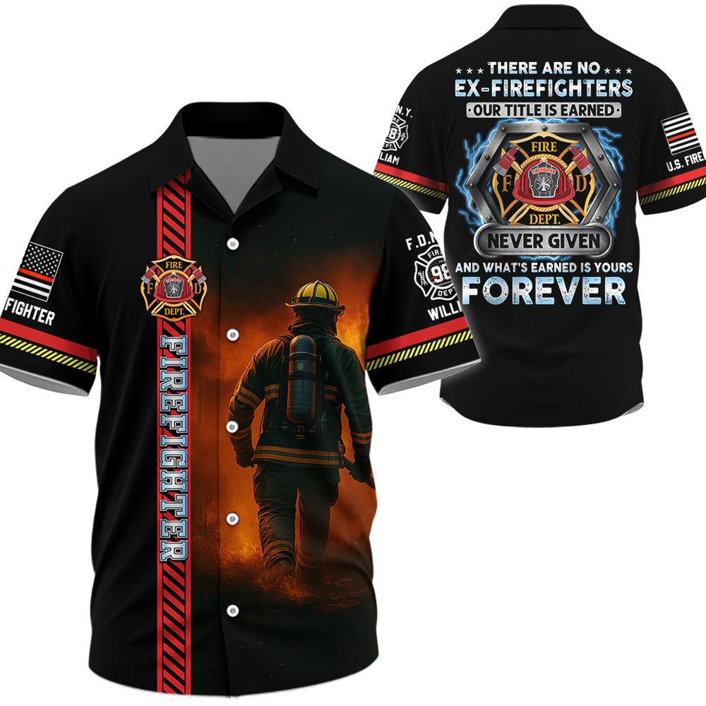 Proud Firefighter, Personalized Shirt, Custom Gift For Firefighter T1807 Do99