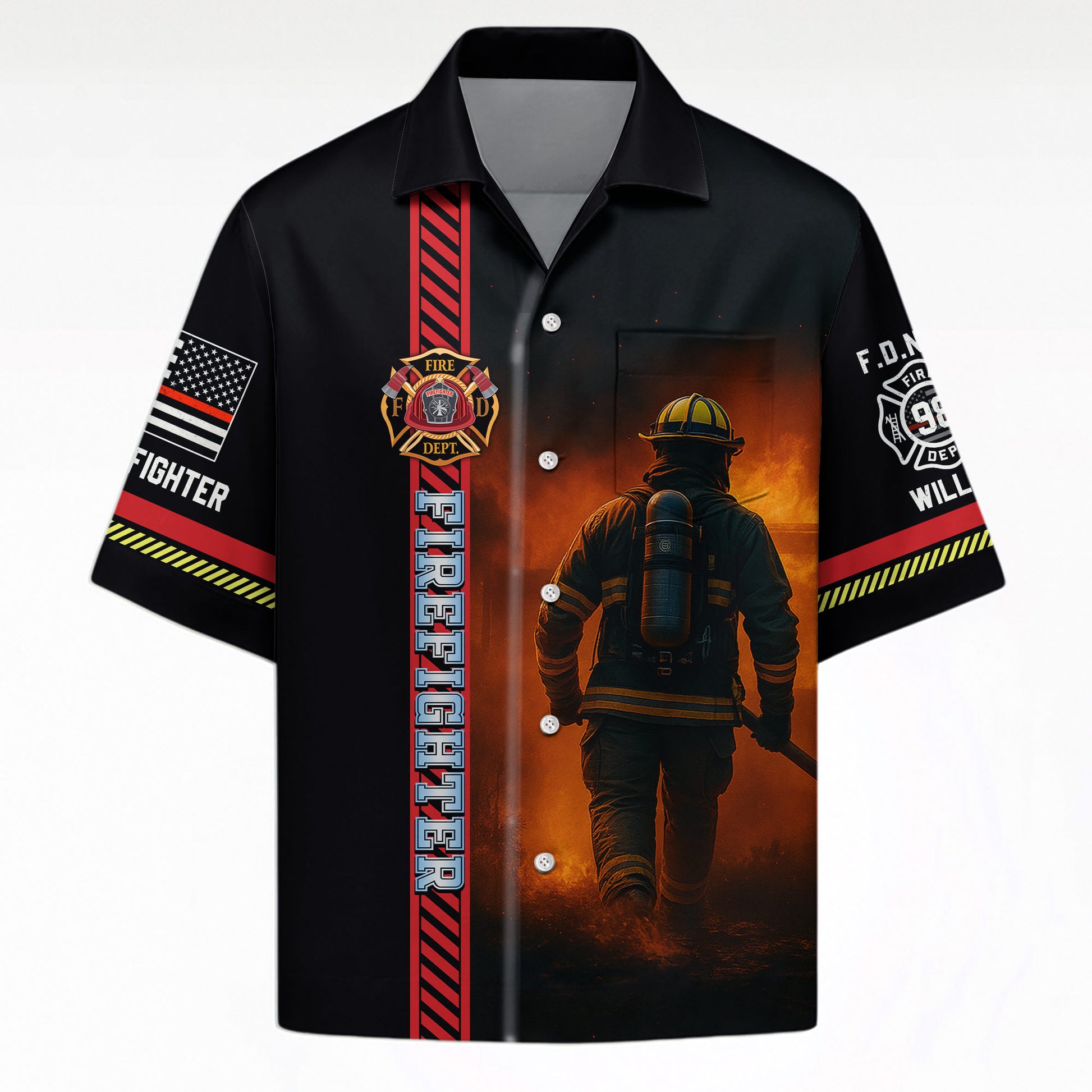 Proud Firefighter, Personalized Shirt, Custom Gift For Firefighter T1807 Do99