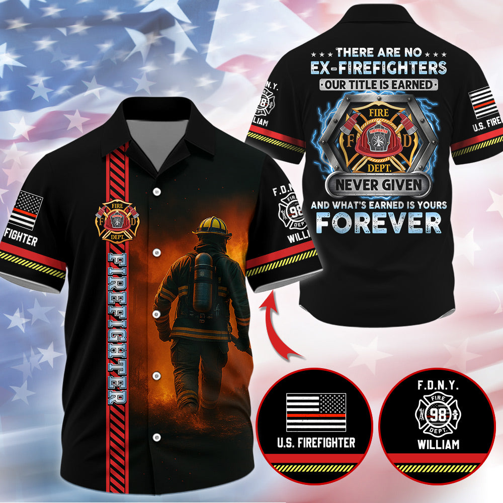 Proud Firefighter, Personalized Shirt, Custom Gift For Firefighter T1807 Do99