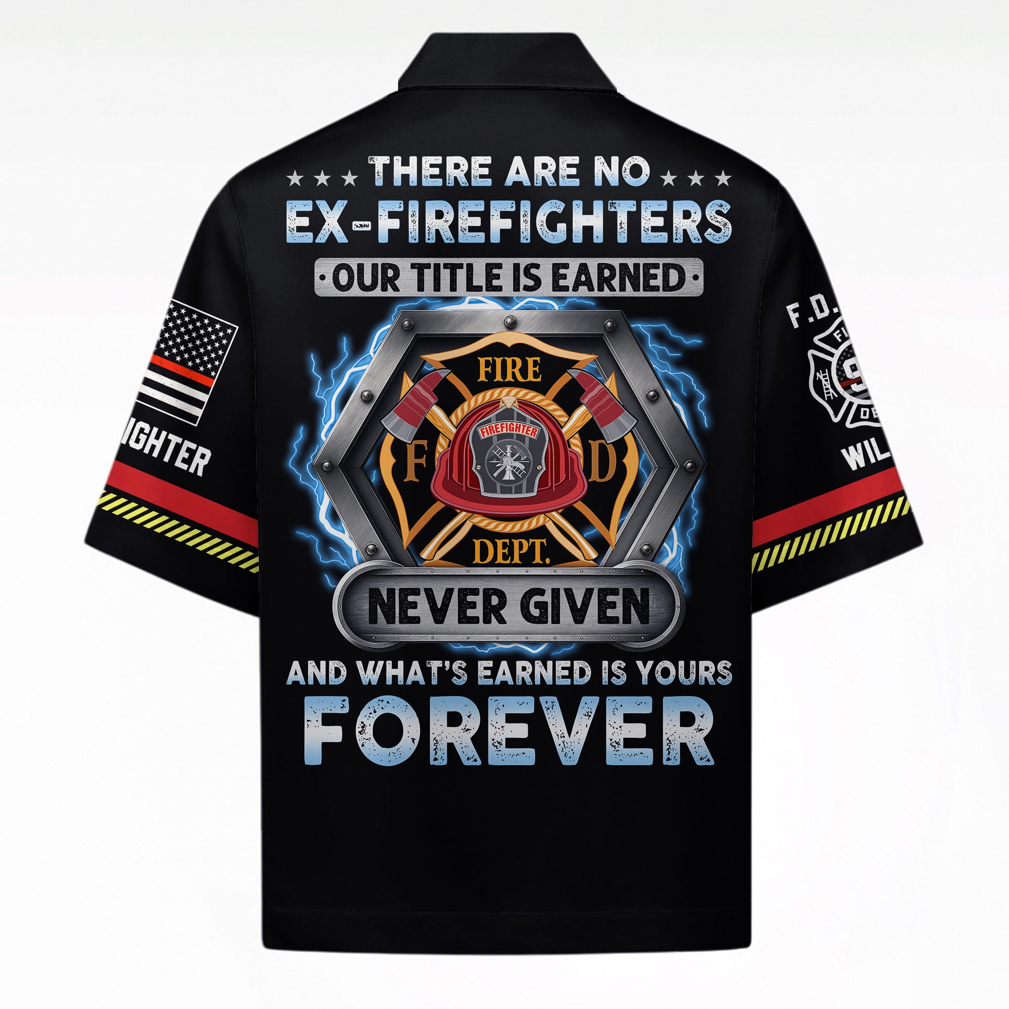 Proud Firefighter, Personalized Shirt, Custom Gift For Firefighter T1807 Do99