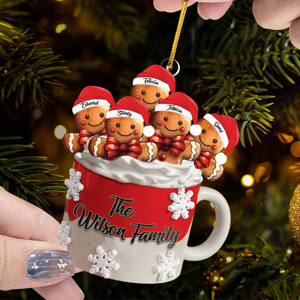 Personalized Gingerbread Christmas Ornament - Personalized Acrylic Ornament - N3005 VH01