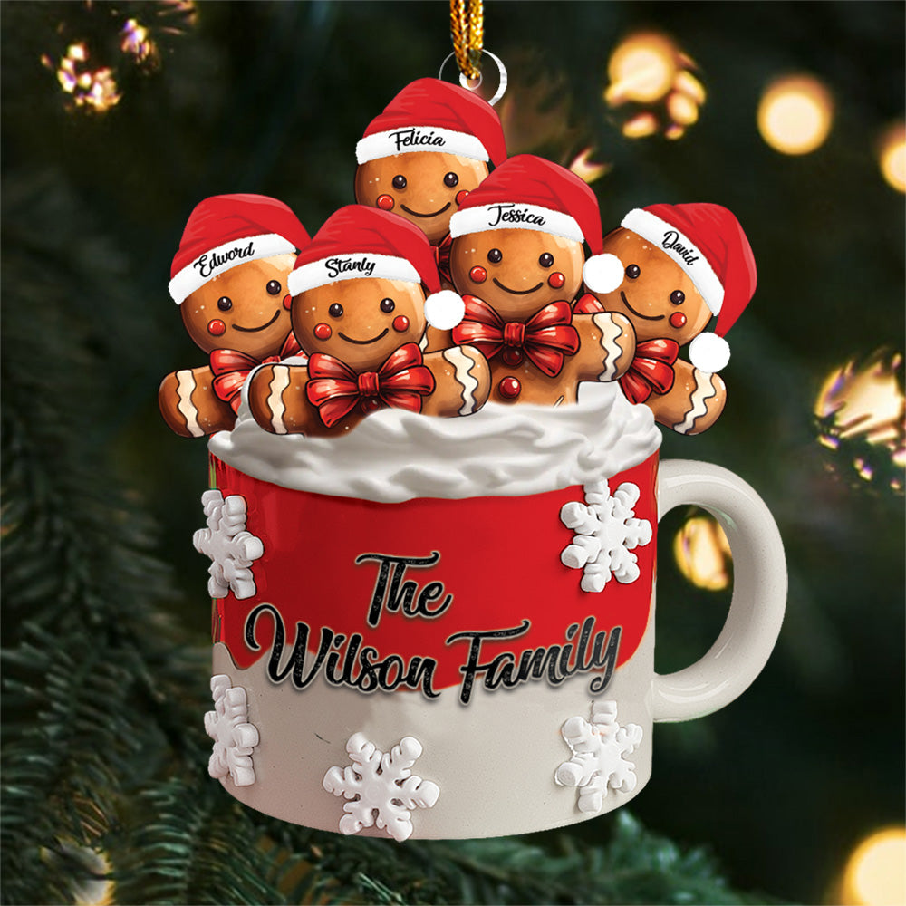 Personalized Gingerbread Christmas Ornament - Personalized Acrylic Ornament - N3005 VH01